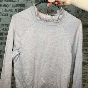 Free people | women light lavender wool sweater w/ ruffles